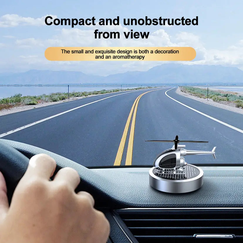Solar Rotating Car Air Freshener – Auto-Spin Perfume Ornament with Essential Oil