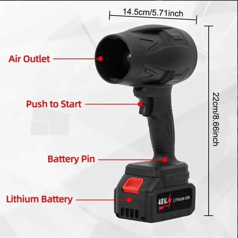 Super Wind Power Car Force Blower – Cordless Turbo Jet Air Blower
