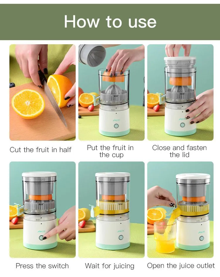 Wireless Electric Juicer – Portable USB Rechargeable