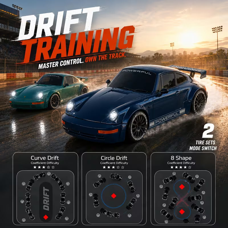 1:20 Scale 4WD RC Drift Car with LED Lights