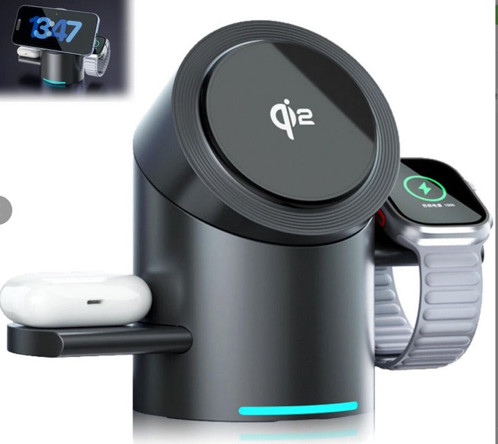 CubeTrick-X Qi2 15W 3-in-1 Wireless Charging Station