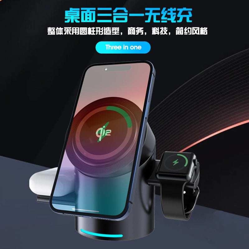 CubeTrick-X Qi2 15W 3-in-1 Wireless Charging Station