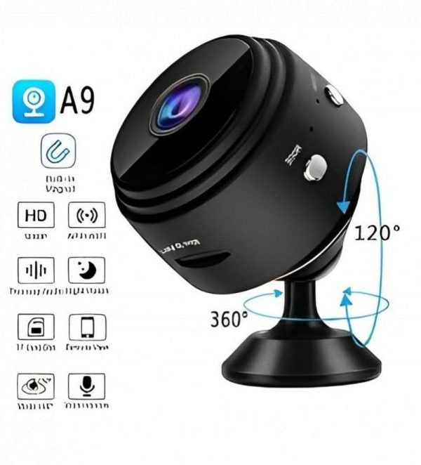 Wireless WiFi A9 Hidden Mini Camera 1080P – Night Vision & Motion Detection