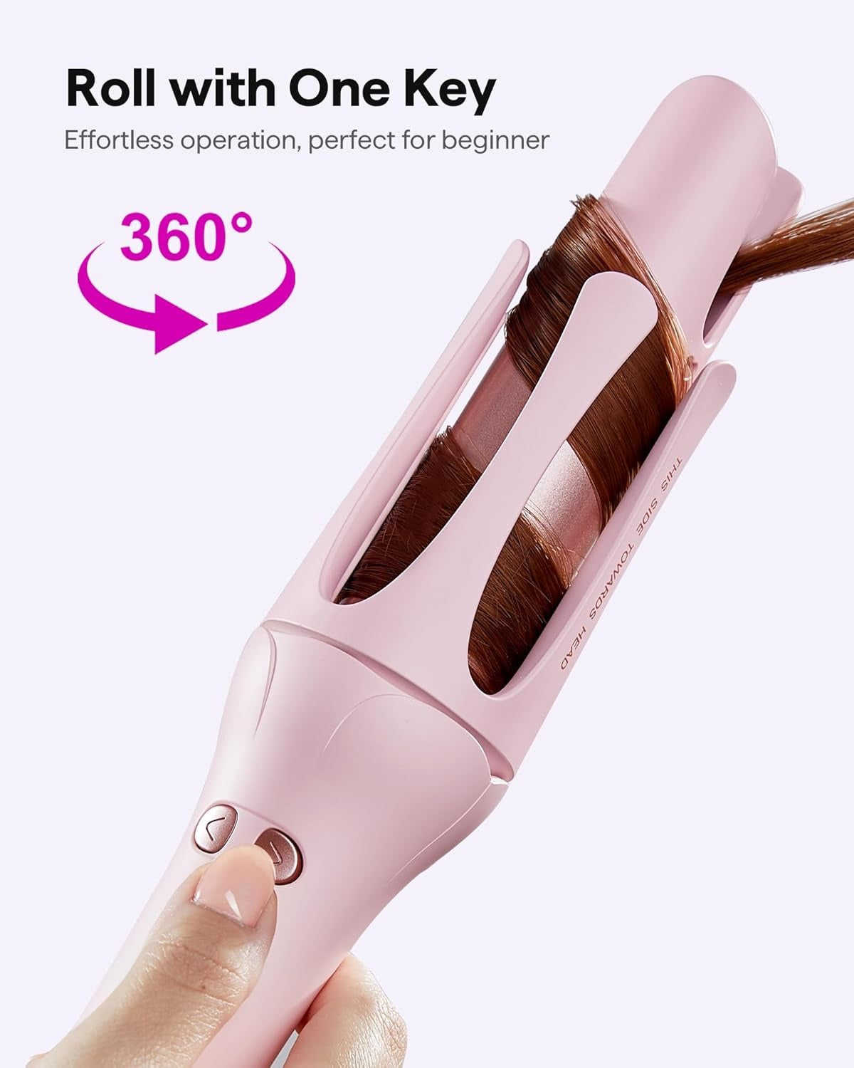 Automatic Curling Iron with Negative Ions & Anti-Scald Protection – 5 Heat Settings