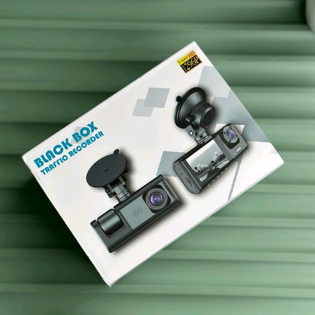 3 Channel 1080P Dash Cam Front, Rear & Inside – Night Vision, 64GB, Park Mode