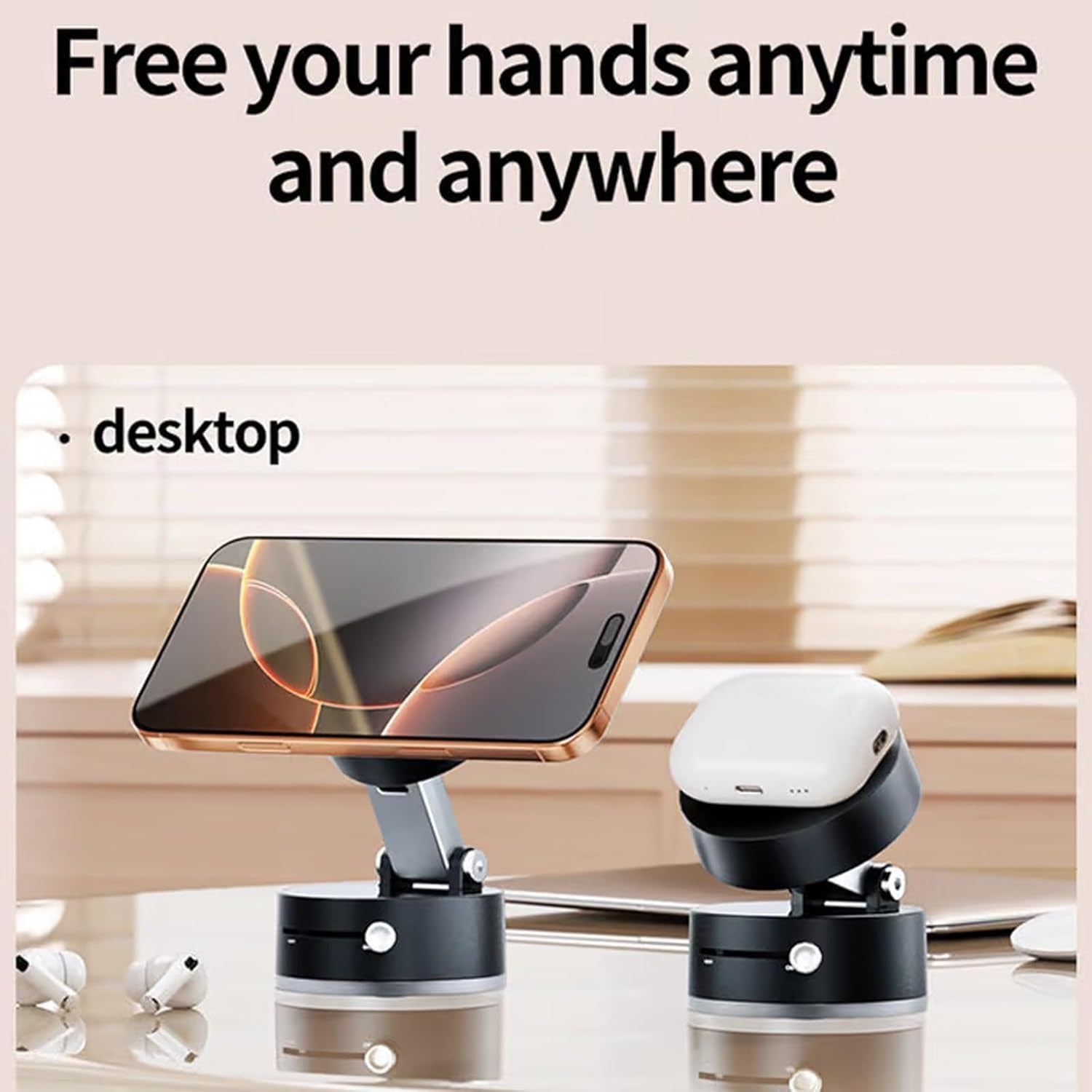 Vacuum Suction Magnetic Car Phone Holder – 360° Rotatable, Universal Fit