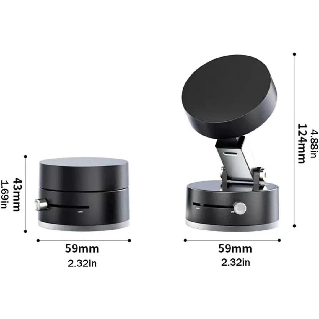 Vacuum Suction Magnetic Car Phone Holder – 360° Rotatable, Universal Fit