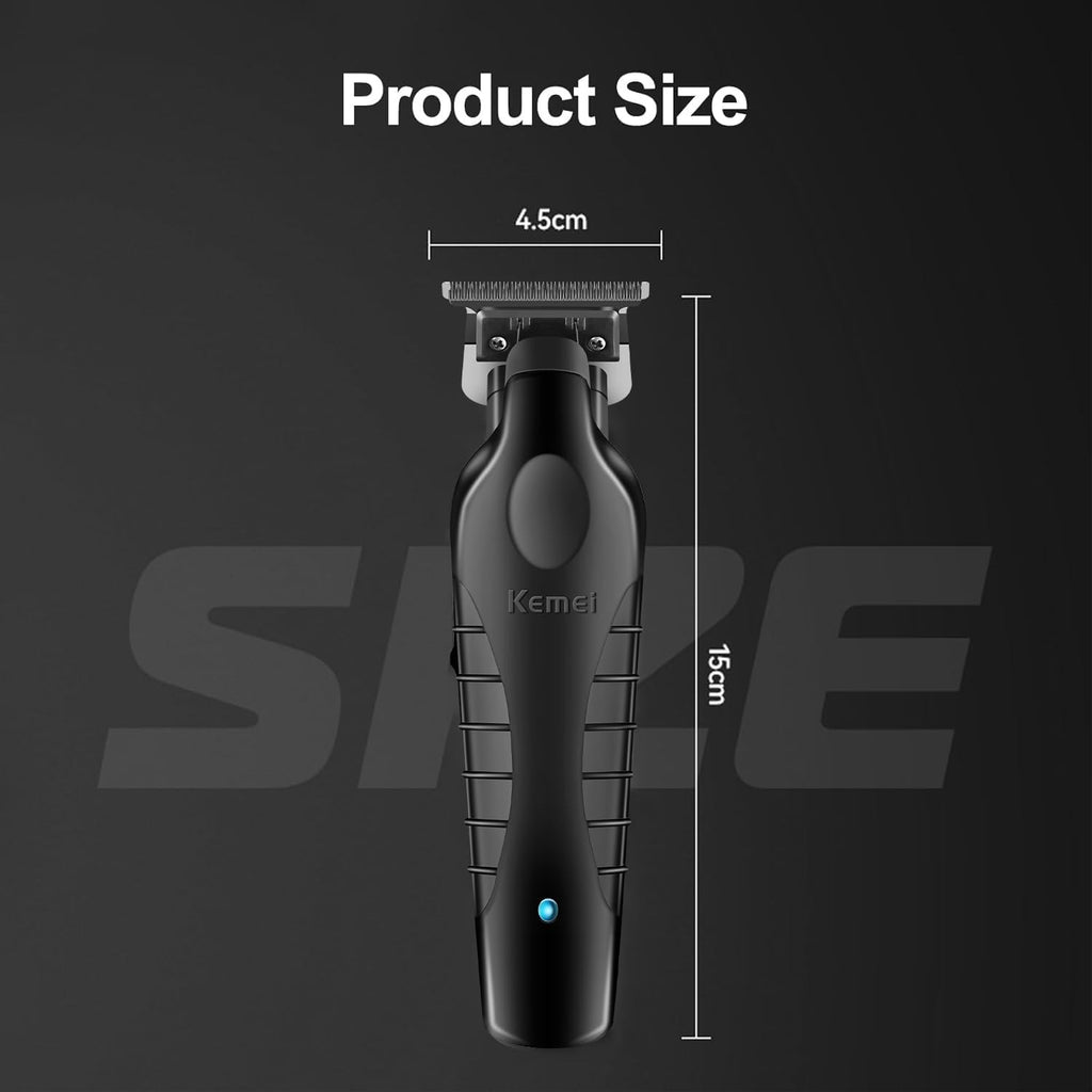 Professional DLC Hair Trimmer – 7500 RPM Zero Gap T-Blade Cordless Trimmer
