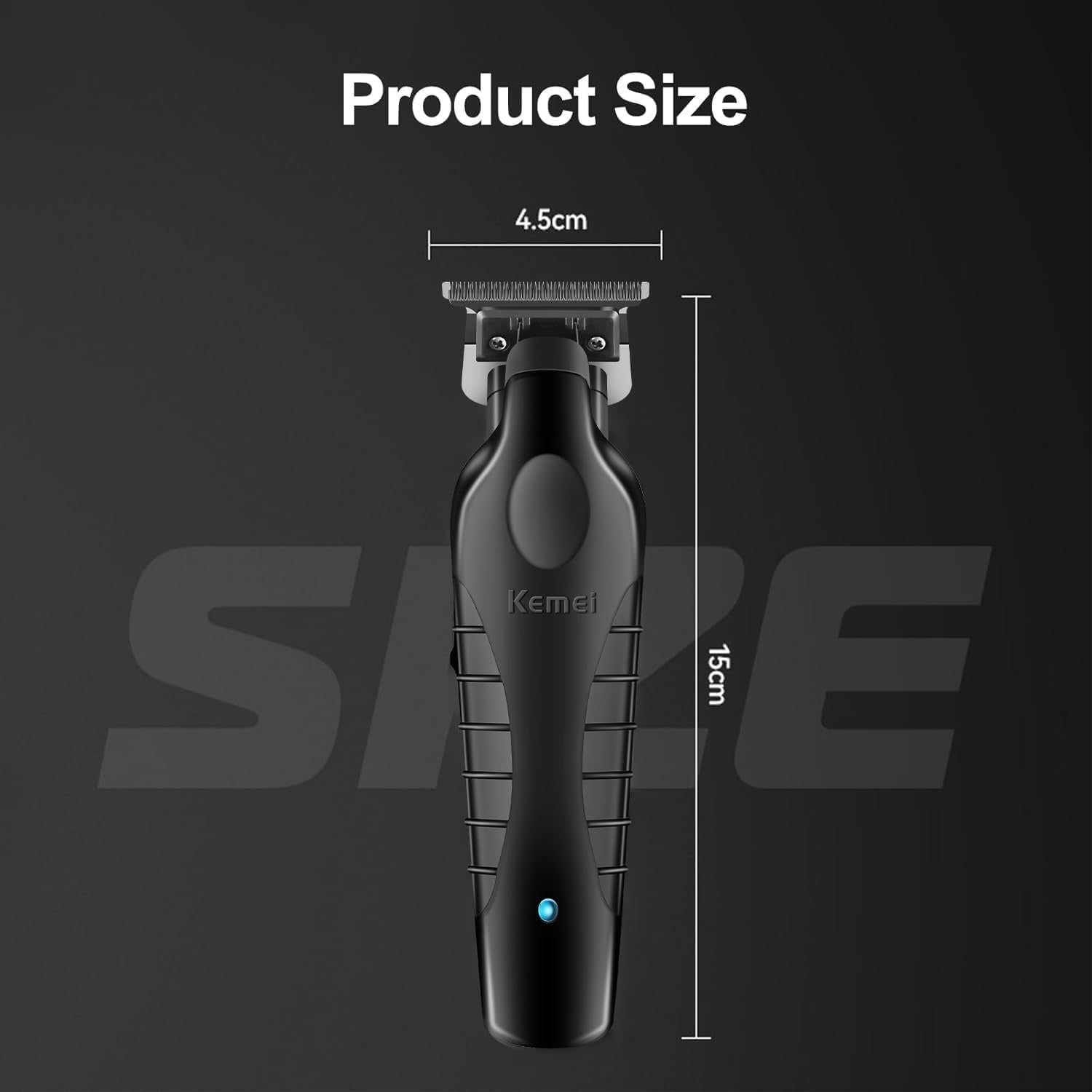 Professional DLC Hair Trimmer – 7500 RPM Zero Gap T-Blade Cordless Trimmer