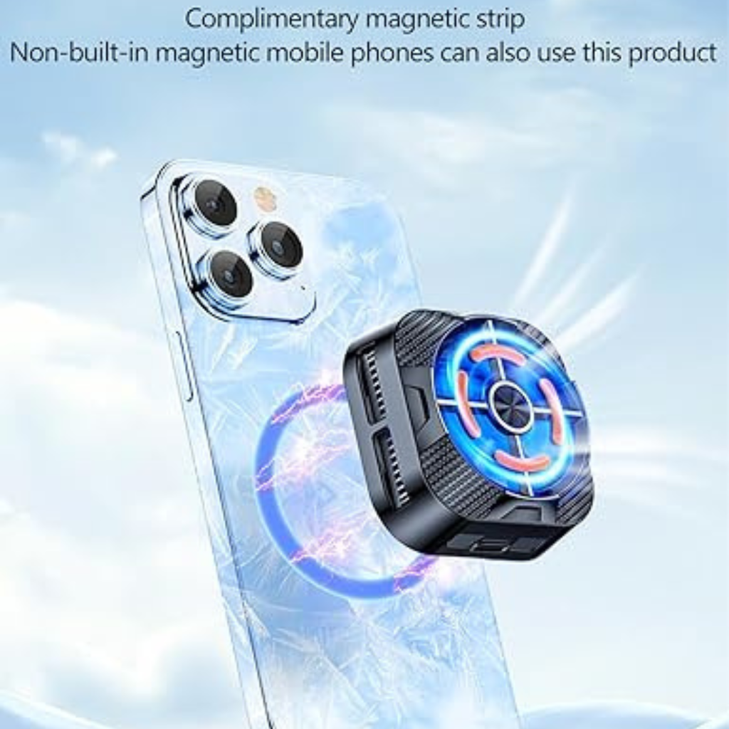 RGB Phone Cooler Radiator – Semiconductor Cooling Fan for Gaming & Live Streaming