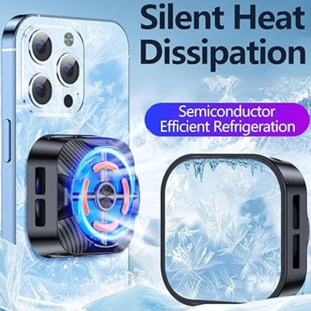 RGB Phone Cooler Radiator – Semiconductor Cooling Fan for Gaming & Live Streaming