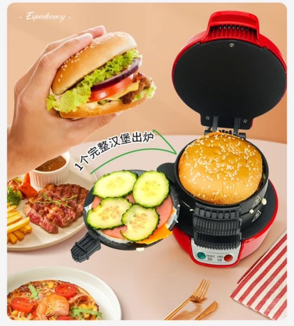 Manual Burger & Sandwich Press Maker – Versatile Compact Cooking Machine