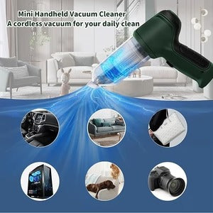 Portable Mini Vacuum Cleaner – USB Rechargeable with Multiple Nozzles