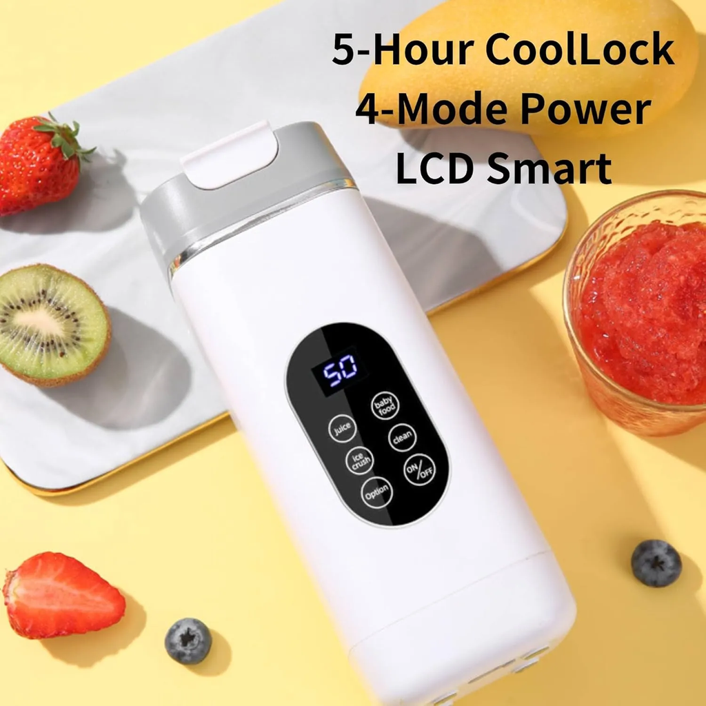 Portable Blender with 4 Smart Modes, 12-Blade Motor & Ice Retention
