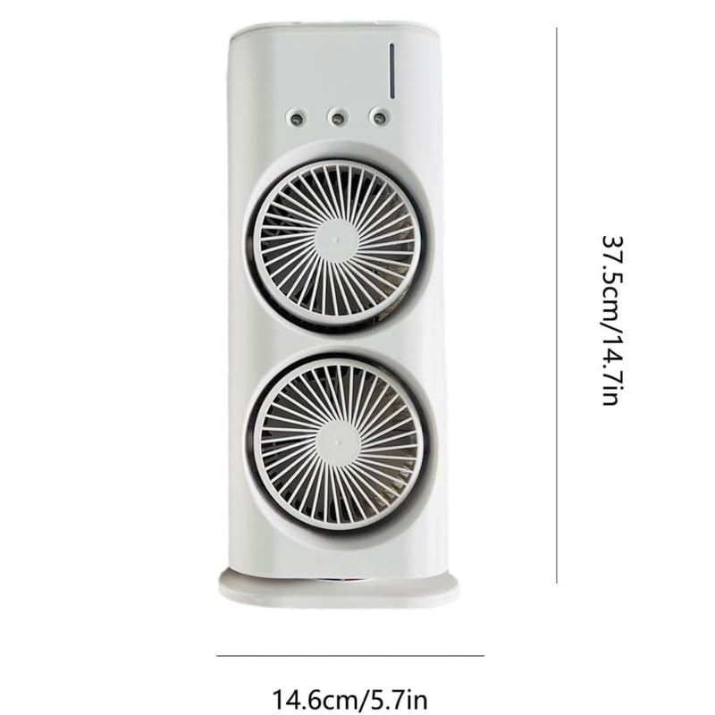 Dual-Ended Portable USB Rechargeable Cooling Spray Fan with Water Mist