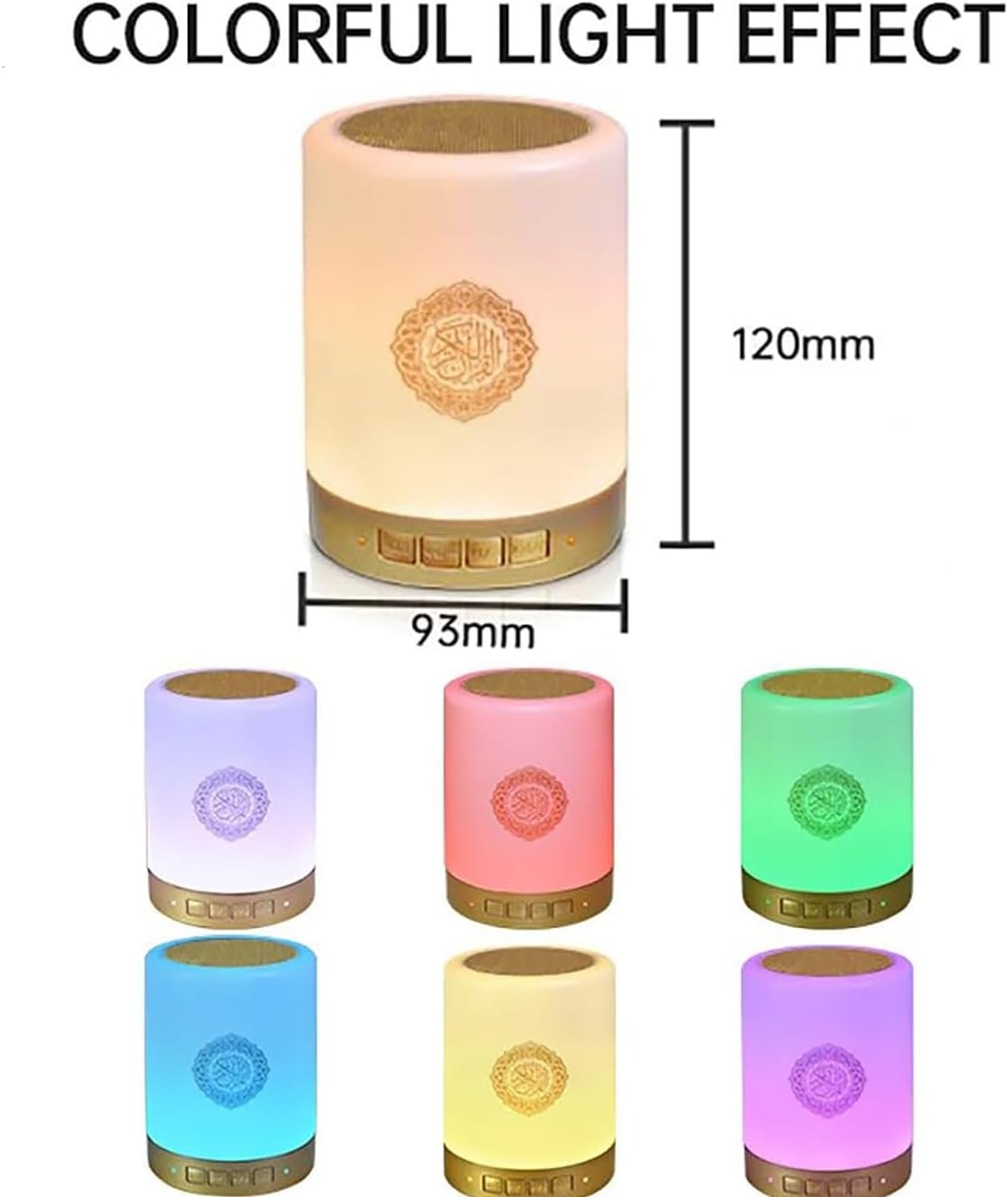 5-in-1 Smart Quran Speaker – Wireless Bluetooth, Night Light & Remote Control