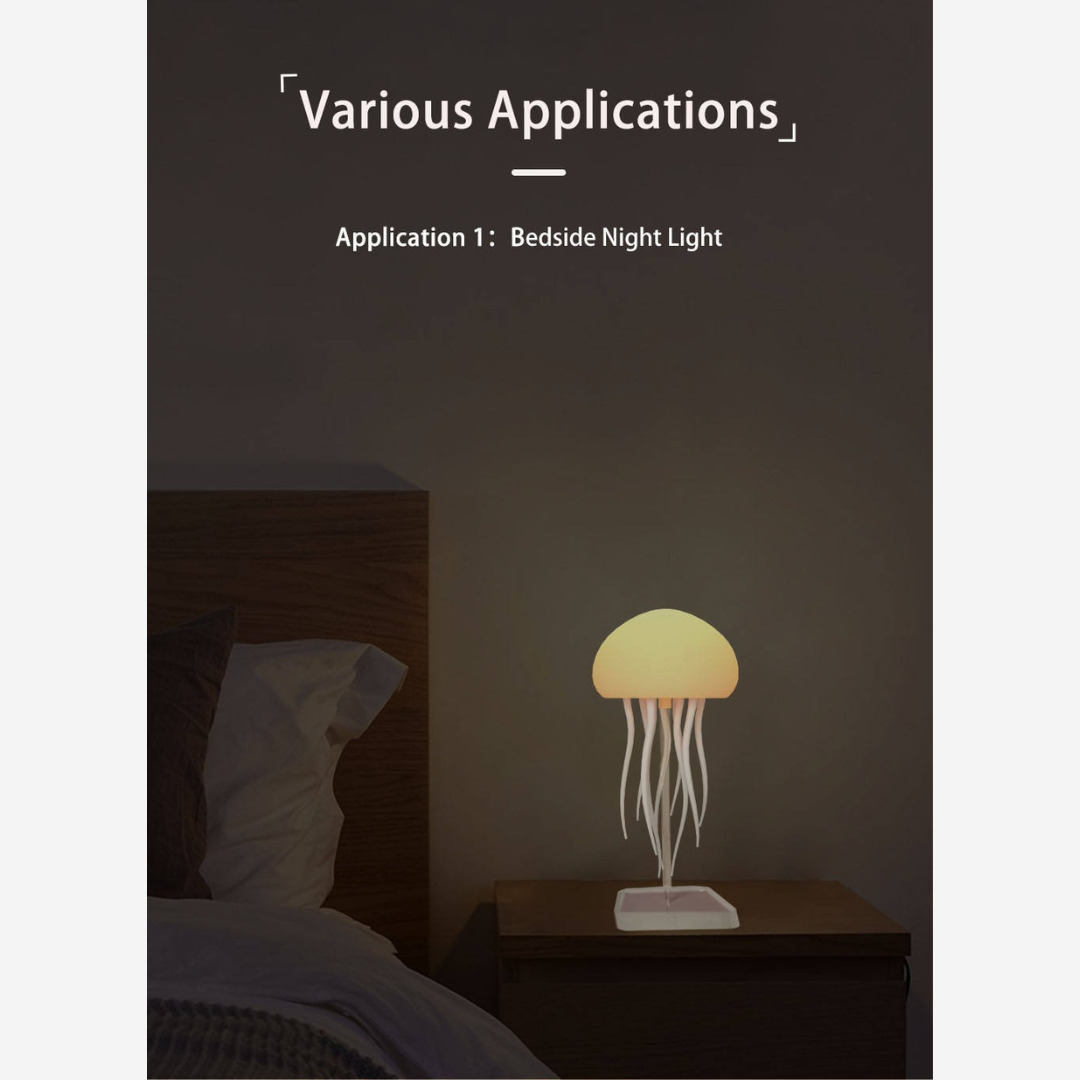 Jellyfish LED Mood Lamp – RGB Color-Changing Sound-Activated Night Light