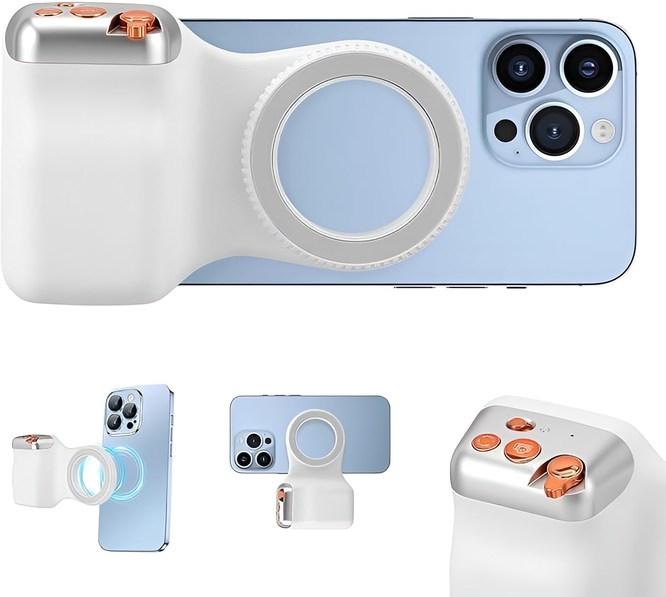 Premium Magnetic Phone Camera Grip with Bluetooth Shutter