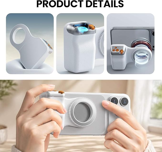 Premium Magnetic Phone Camera Grip with Bluetooth Shutter