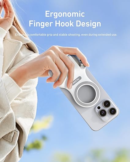 TELESIN Creator Kit – Phone Grip & Magnetic LED Selfie Light (2-in-1)