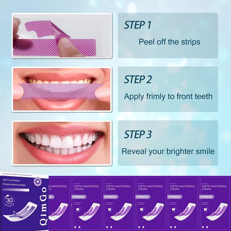 Purple Teeth Whitening Strips – 14 Sets