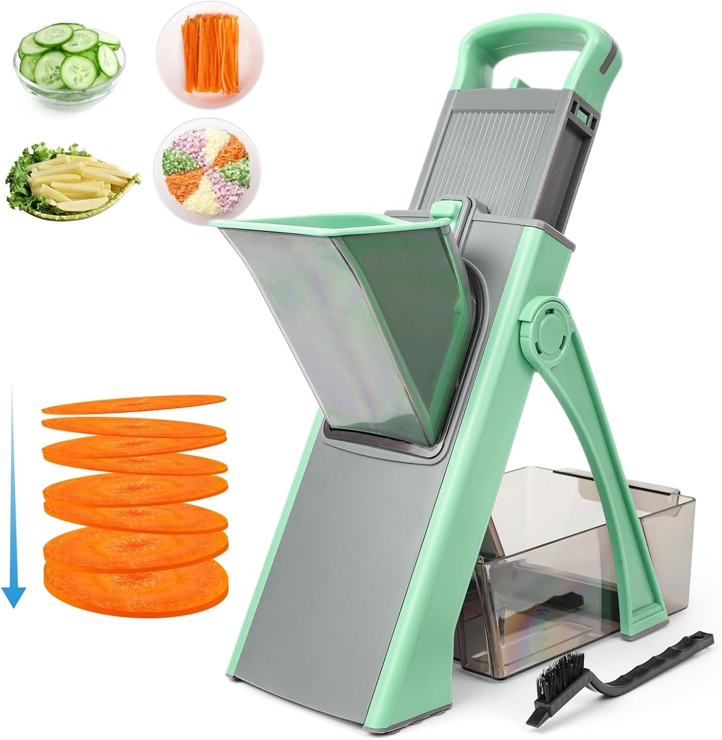 Multifunction Vegetable Chopper & Mandolin Slicer – 40 Cut Types