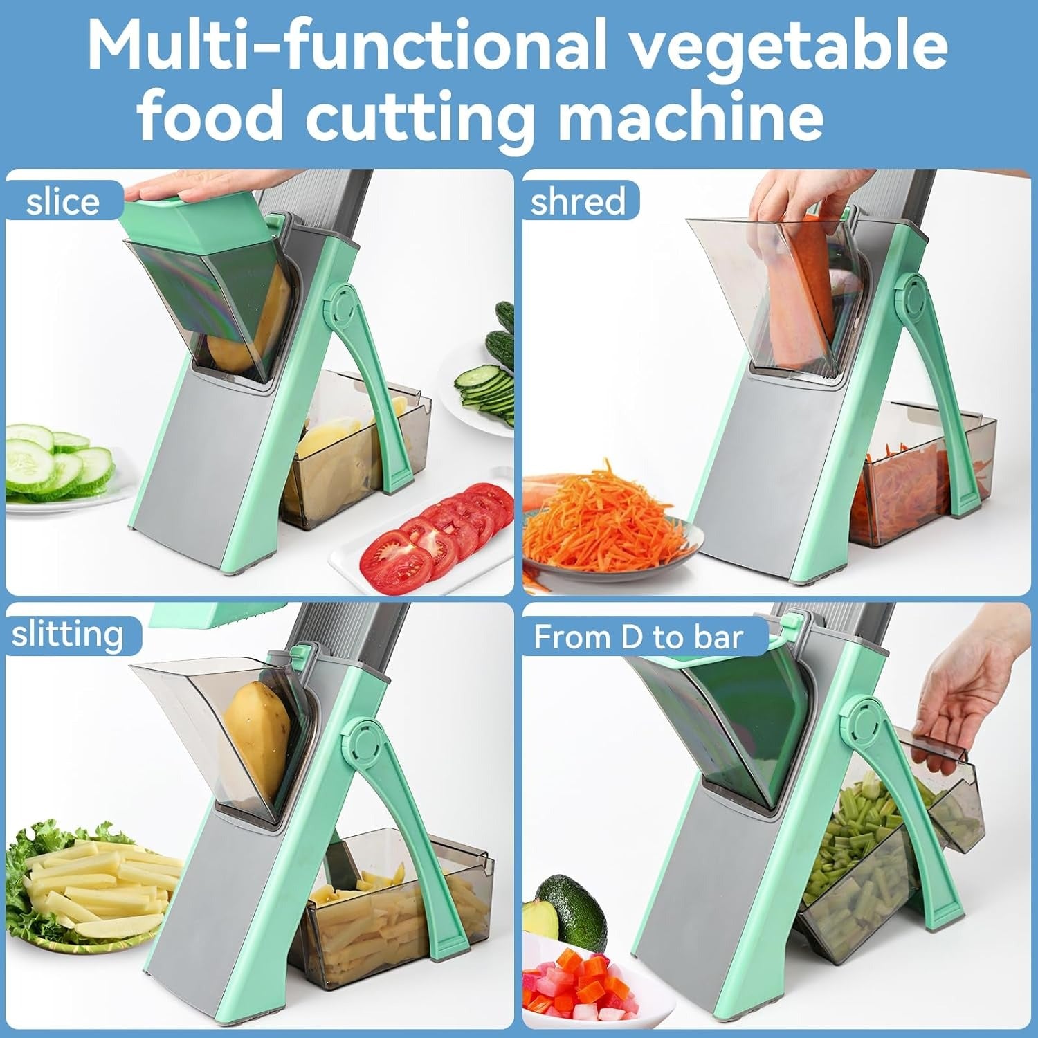 Multifunction Vegetable Chopper & Mandolin Slicer – 40 Cut Types