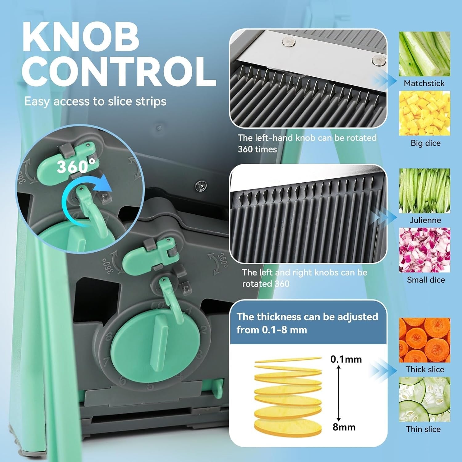 Multifunction Vegetable Chopper & Mandolin Slicer – 40 Cut Types