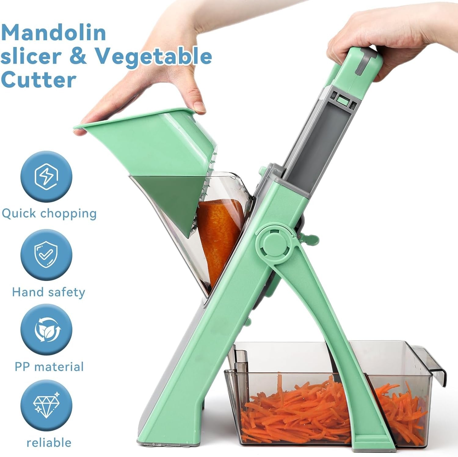 Multifunction Vegetable Chopper & Mandolin Slicer – 40 Cut Types